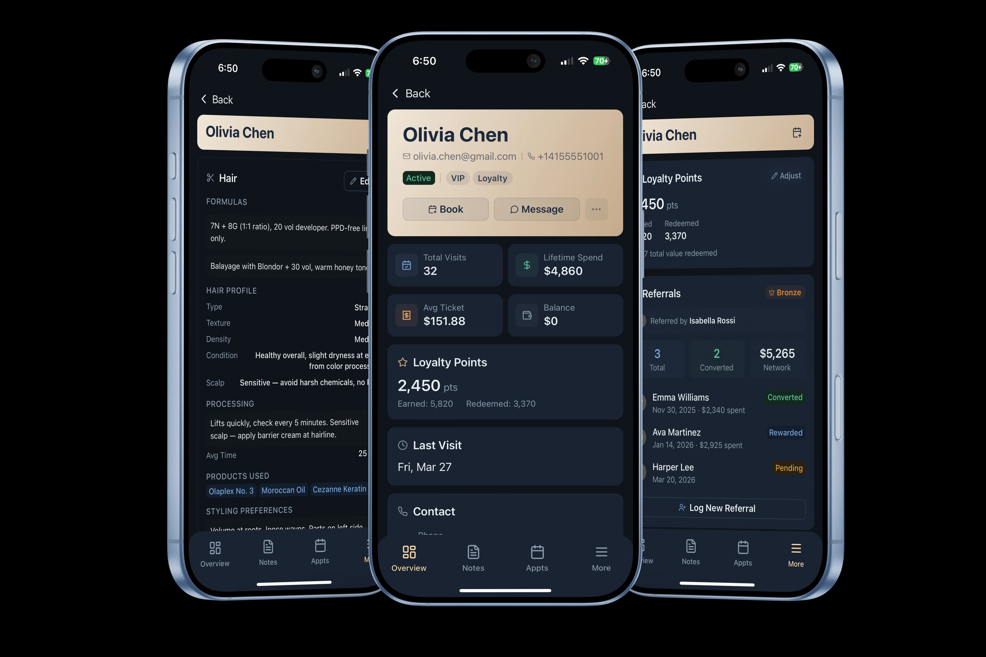 Client management screenshot